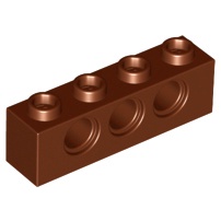 玩樂趣 LEGO樂高 3701 棕色 Brick 1X4 with  Holes (T3)