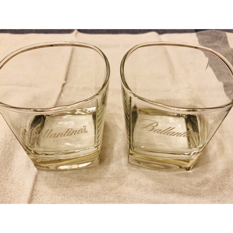 Ballantine's 百齡罈威士忌酒杯 水杯 玻璃杯 列酒杯（兩入一組）