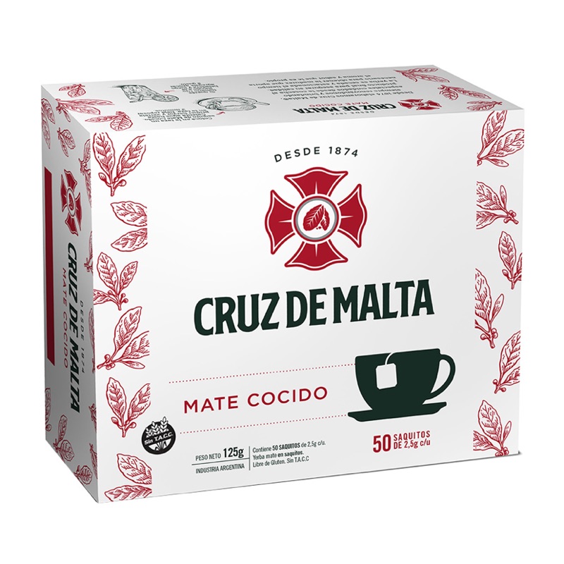 阿根廷瑪黛茶 cruz de Malta 50茶包