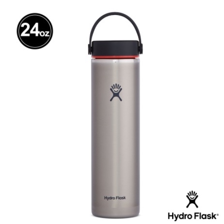 【Hydro Flask】贈水壺袋 板岩灰 24oz 710ml 寬口 58mm 輕量真空保溫鋼瓶 不鏽鋼瓶保溫水瓶水壺
