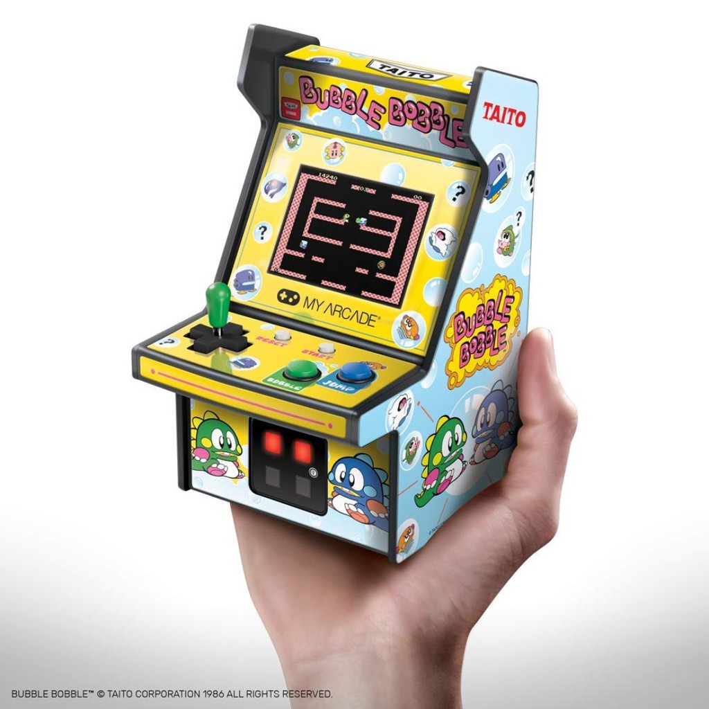 PinkLoveJapan~美國品牌My Arcade 微型 遊戲機 復古 街機 泡泡龍 可插電 可玩 收藏 迷你街機