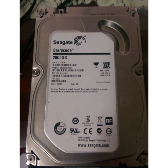 Seagate 2TB 硬碟 故障品