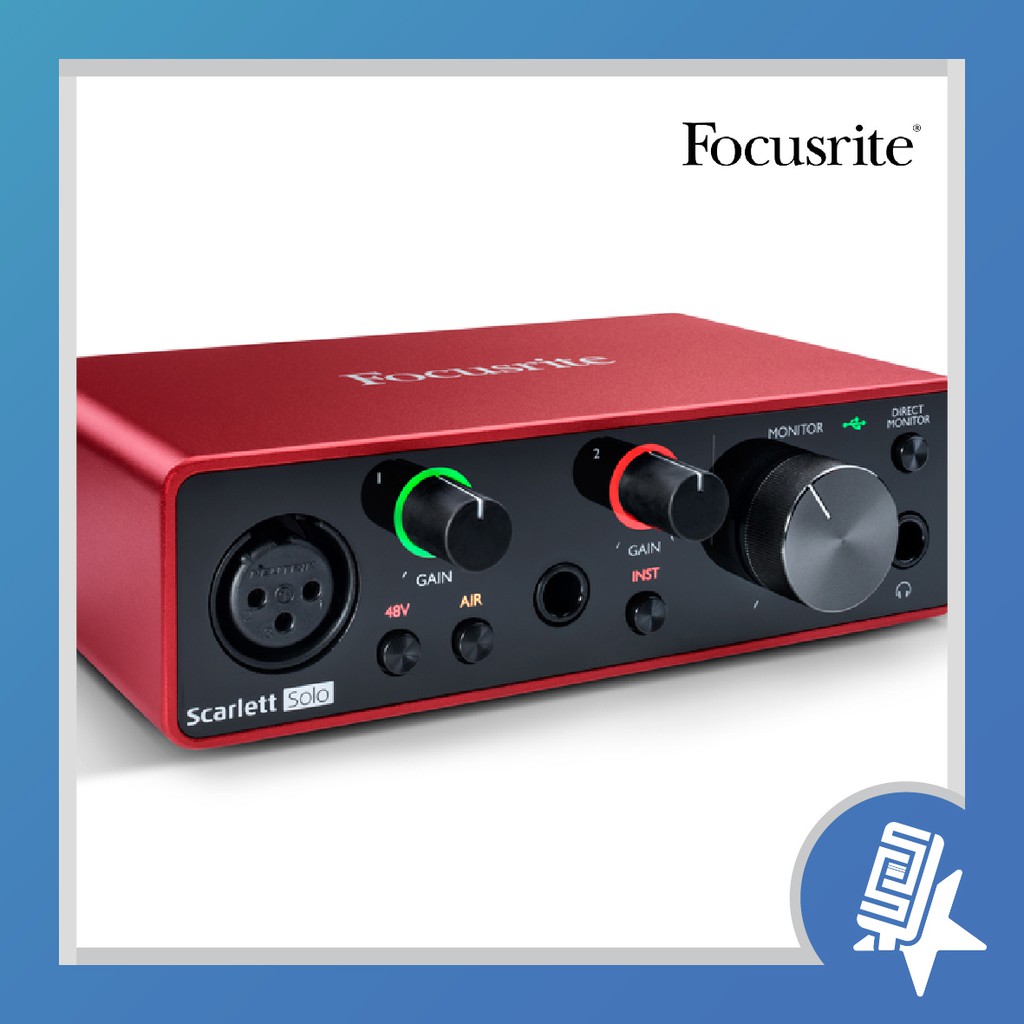 FOCUSRITE SCARLETT Solo三代錄音介面(原廠保固三年)