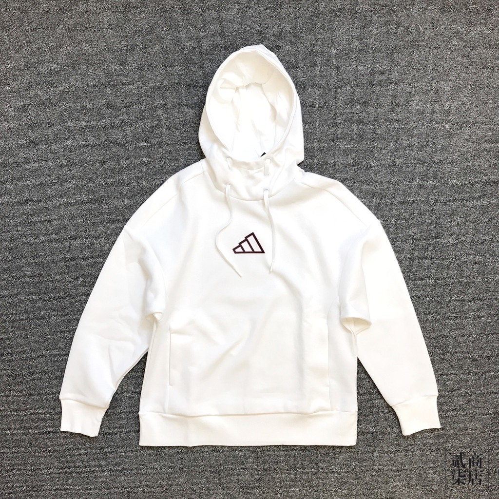 (貳柒商店) Adidas Urban Hood SWT 女款 白色 小Logo 帽T 衛衣 連帽 GM1411