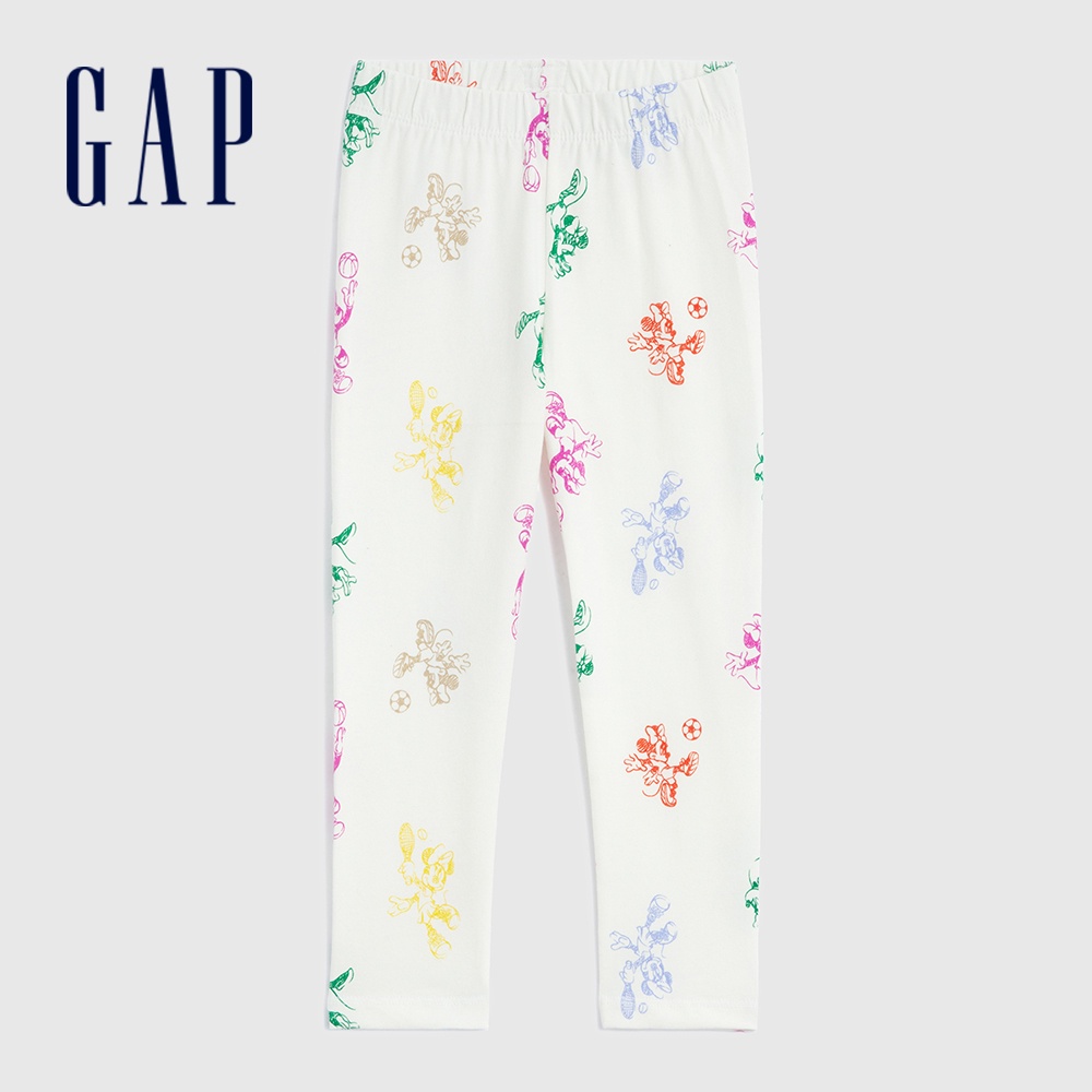 Gap 女幼童裝 Gap x Disney迪士尼聯名 印花棉褲-白色(828513)