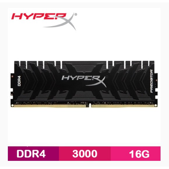 金士頓 HyperX Predator DDR4 3000 16G 黑版散熱片 (HX430C15PB3/16)