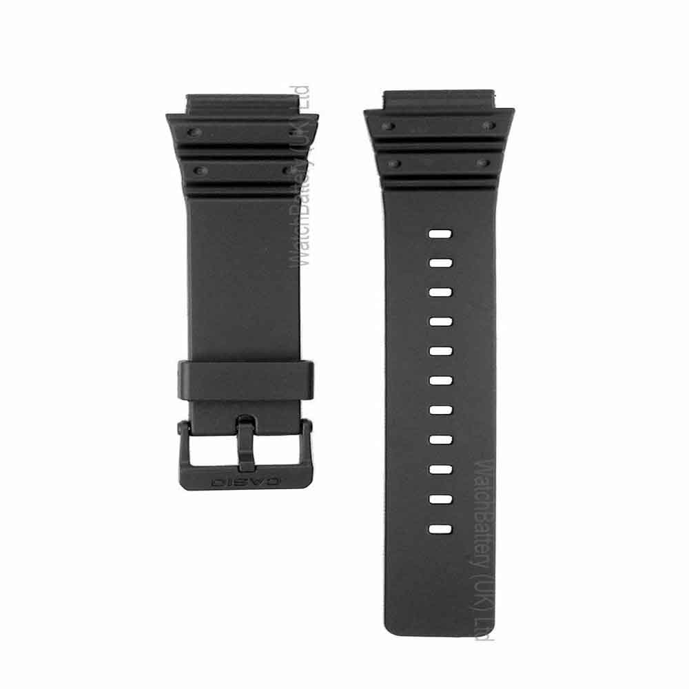 黑色樹脂錶帶凸面 18 毫米適用於卡西歐錶帶適用於 MRW-200H、MRW200H、MRW 200、MRW 200H