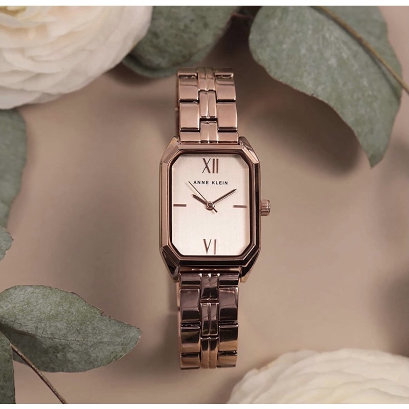 ANNE KLEIN❤️AK玫瑰金鏈條錶，全新未使用，購於薄荷巴黎歐美代購