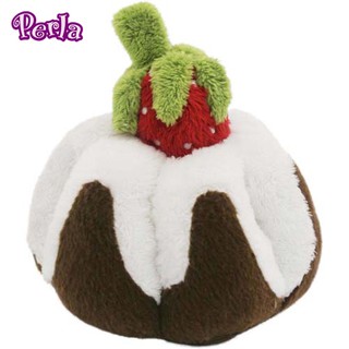 Perlapets 絨毛填充玩具 草莓巧克力蛋糕 寵物玩具 甜點玩具 家家酒玩具 狗玩具 絨毛發聲玩具