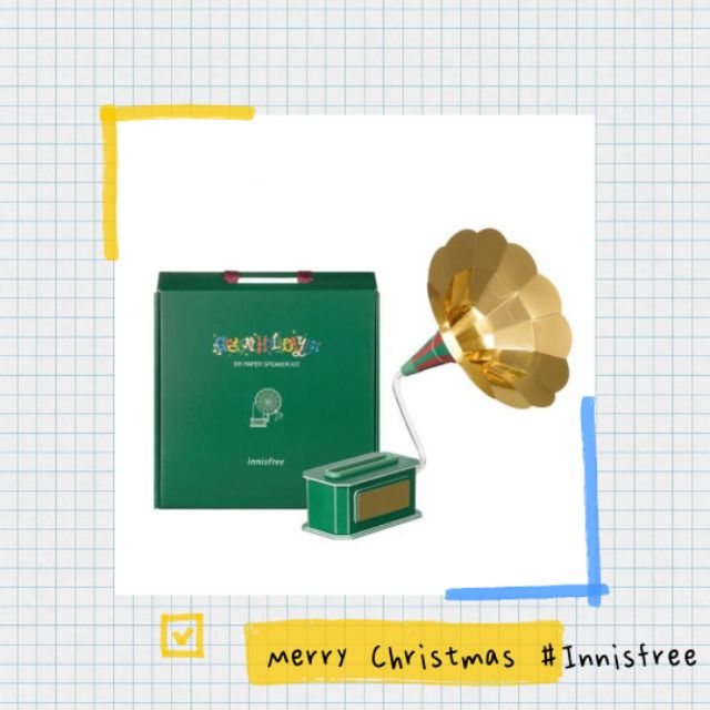 Innisfree 聖誕節交換禮物♡ DIY音樂擴音器禮盒