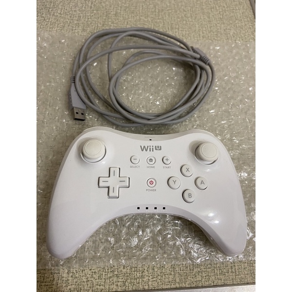 《二手良品》日本購入 任天堂 Nintendo Wiiu Wii U PRO 原廠無線手把 傳統手把 白色 含原廠充電線