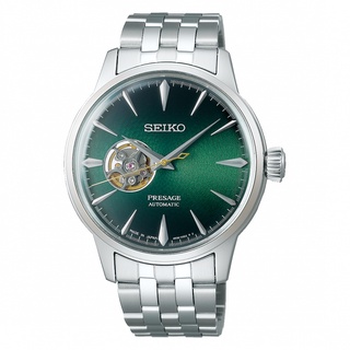 SEIKO PRESAGE 開芯自動上鍊防水機械錶（特殊綠面鋼帶）40.5mm SSA441J1/4R38-01N0G