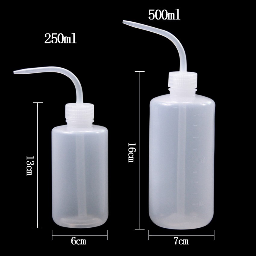 250ml/500ml紋身專用長口綠藻紋身瓶工具塑膠瓶容器綠藻空瓶紋身器材