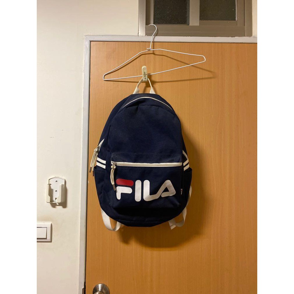 韓國購入 正品 FILA 深藍 後背包