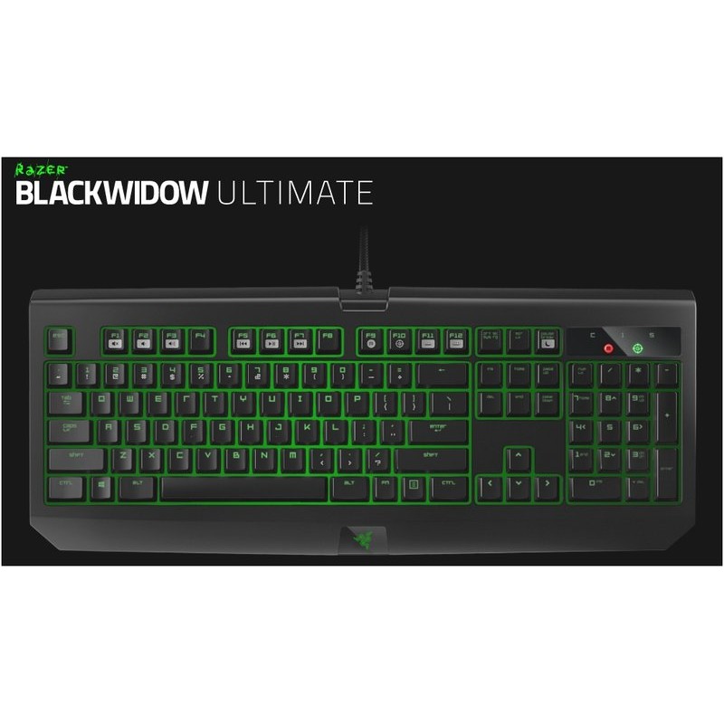 全新雷蛇razer Blackwidow Ultimate 17 防水黑寡婦終極 中文版 綠軸 青軸手感 蝦皮購物