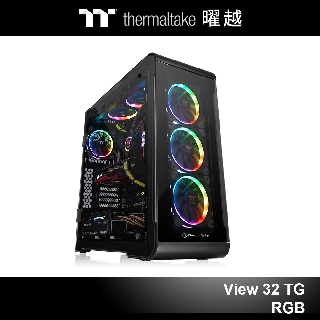 曜越 View 32 TG RGB 強化玻璃中直立式機殼 CA-1J2-00M1WN-00
