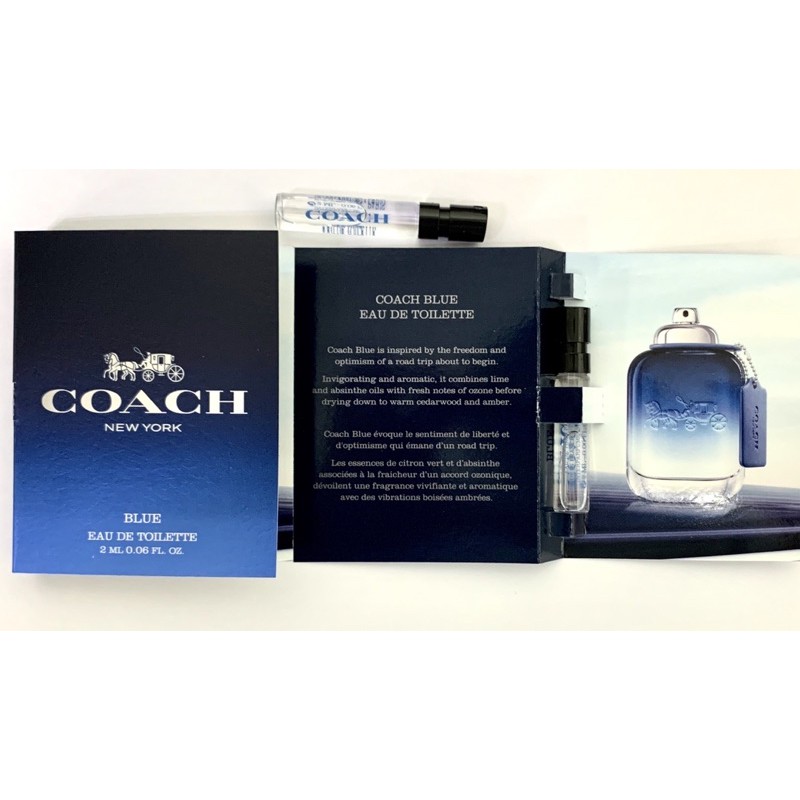 👑 2020新上市COACH Blue 時尚藍調男性淡香水2ml 針管試香 噴頭 法意公司貨