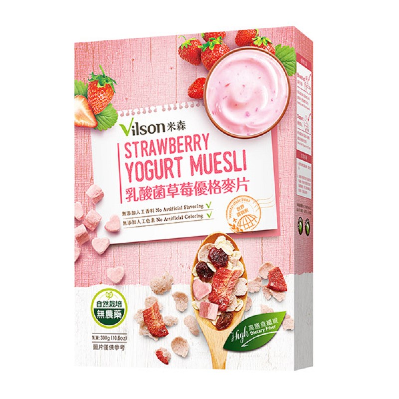 米森~乳酸菌草莓優格麥片300公克/盒