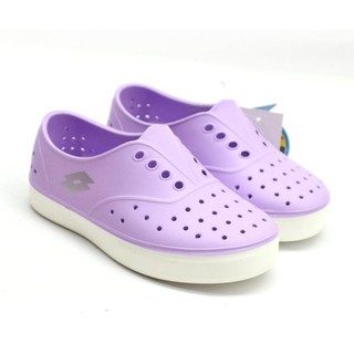新品上架 LOTTO (174)女童款涼拖鞋女童洞洞鞋 (紫 LT1AKS3537)