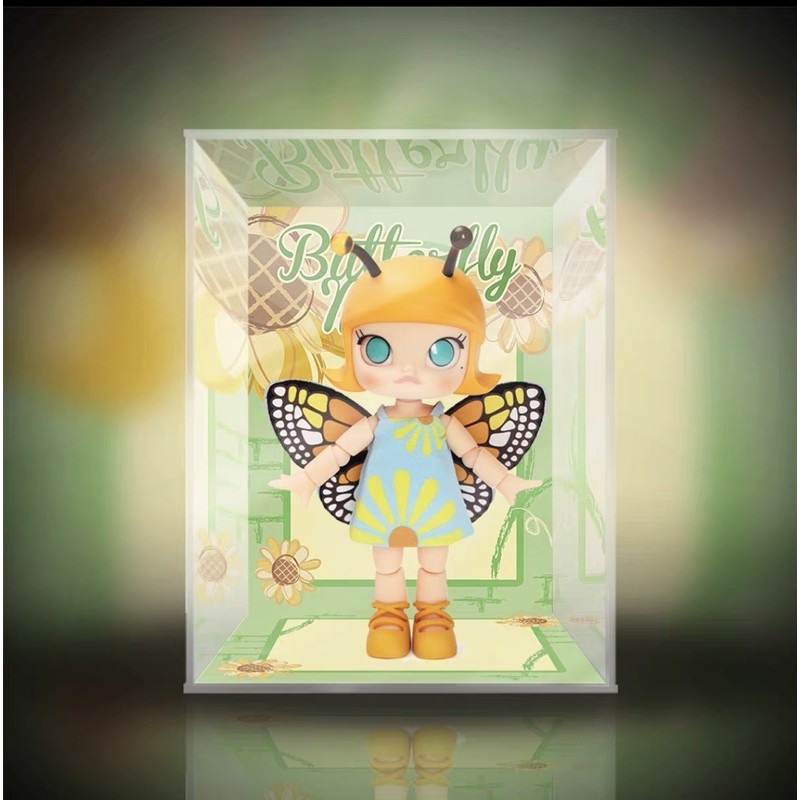 《Yao 挖寶趣》泡泡瑪特 POP MART 昆蟲系列 茉莉MOLLY蝴蝶 專用防塵展示盒