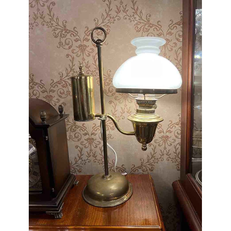 #19世紀 英國百年古董經典油燈改造檯燈 『歐洲當地改造』『經典』 #522155