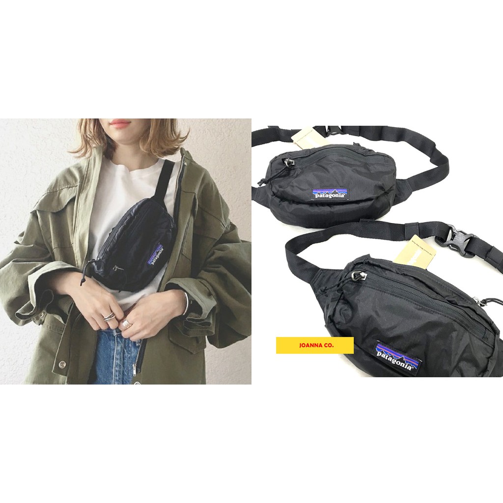 JOANNA💕PATAGONIA MINI HIP PACK 腰包 小包 側背包 經典 基本款 LOGO 黑