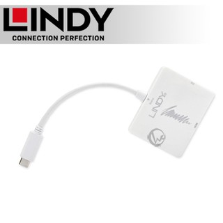 LINDY 林帝 主動式 USB3.1 Type-C to HDMI/DVI/VGA 三合一轉接盒 (43233)出清