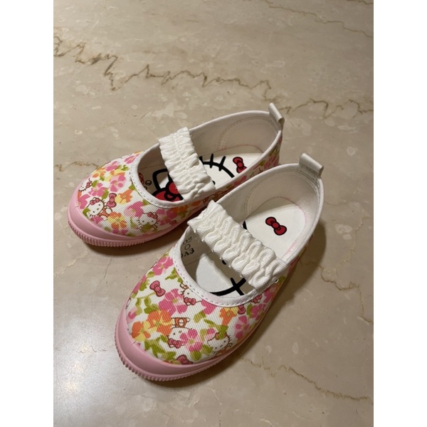 Asahi shoe  Hello Kitty女童娃娃鞋 帆布鞋 鬆緊帶薄鞋