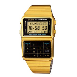 【奇異SHOPS】CASIO 卡西歐 復古金色 計算機手錶 電話記憶 DBC-611G-1D