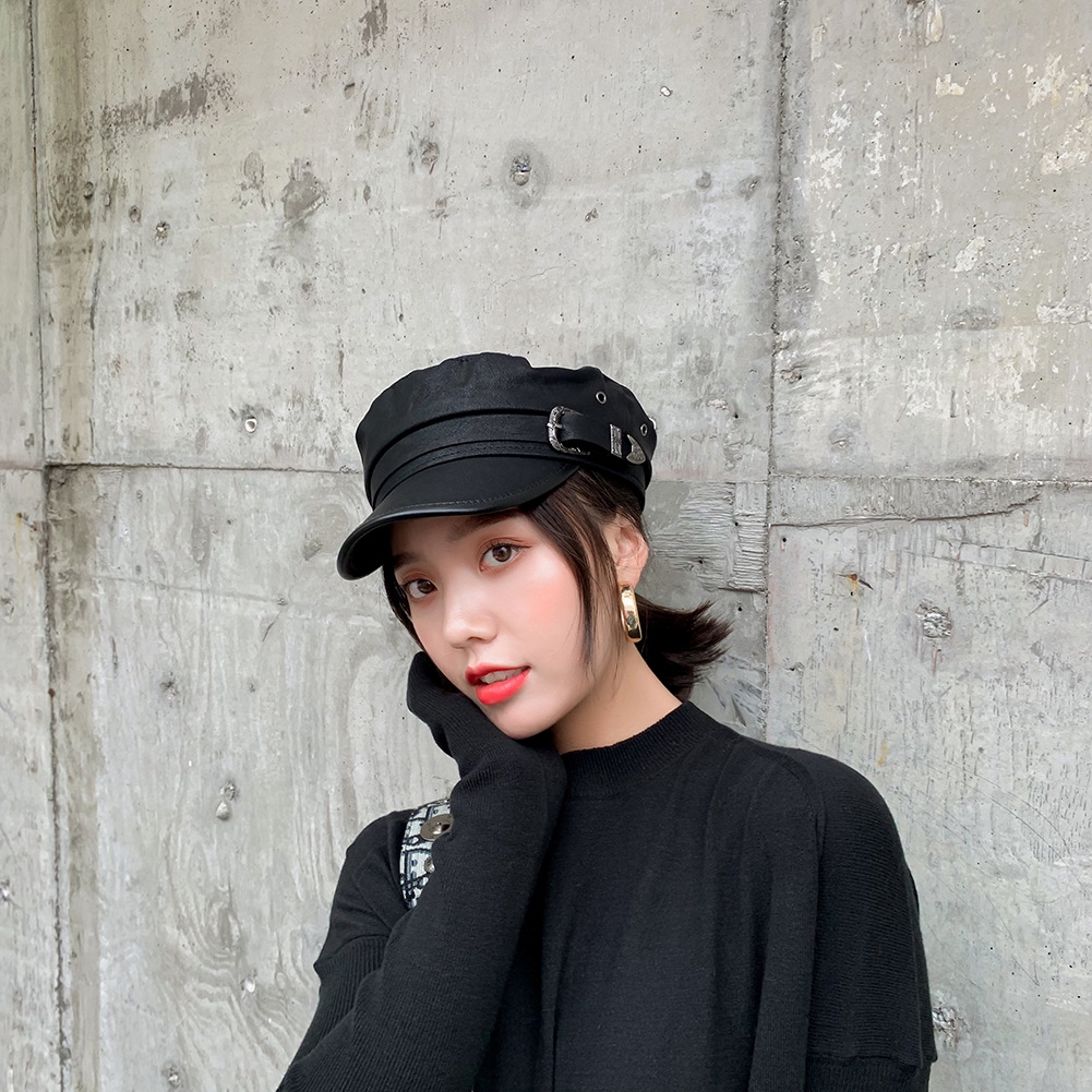 現貨 周揚青同款帽子女韓版金屬扣時尚八角帽畫家報童帽個性鴨舌帽軍帽 蝦皮購物