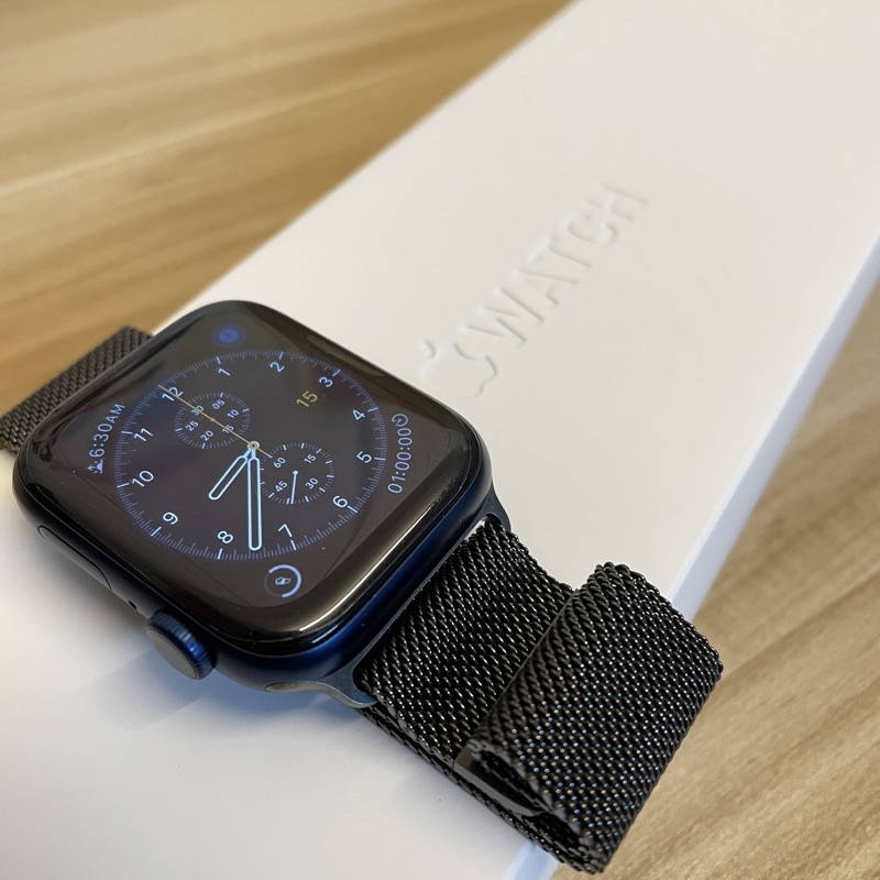 「已售」保固到2023 米蘭錶帶 Apple Watch 6 44mm 藍色 gps版本