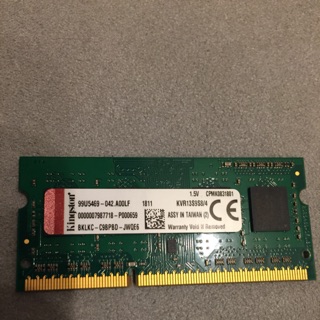 金士頓 DDR3 1333 4G 記憶體 終生保固