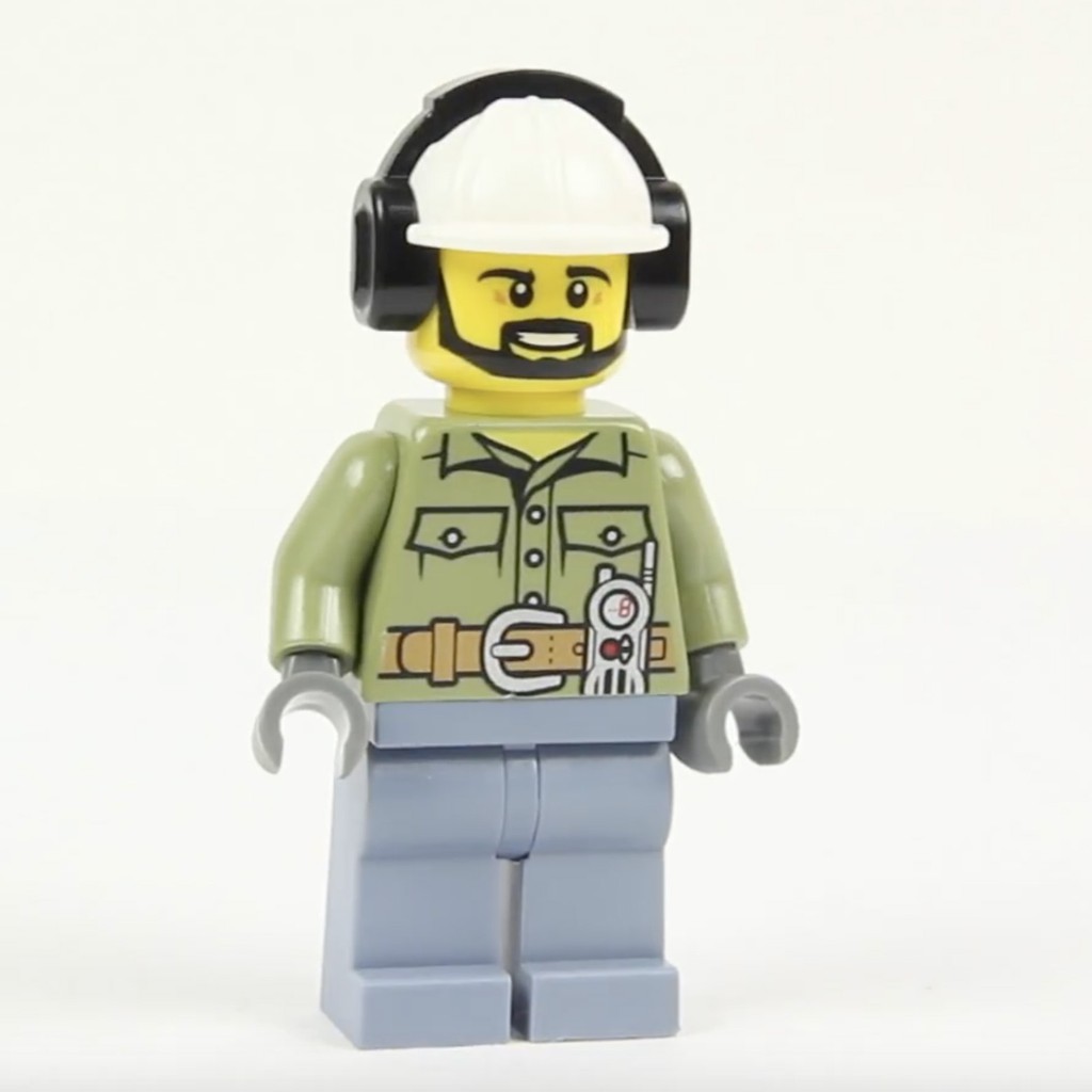 LEGO 60125 City 火山探險 人偶 工人 Minifigure 堆高機 駕駛