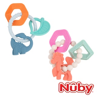 【Nuby】矽膠手環固齒器｜小肌肉發展 固齒 手環造型不會掉