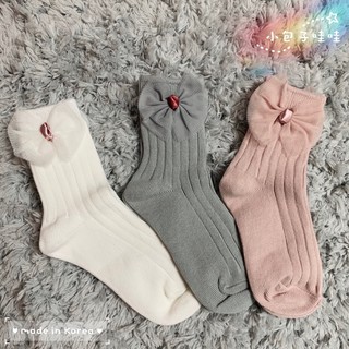 (韓國製)小包子哇哇 Ksu5009-001 韓國製童襪 童襪 蕾絲 蕾絲童襪 公主襪 蝴蝶結襪