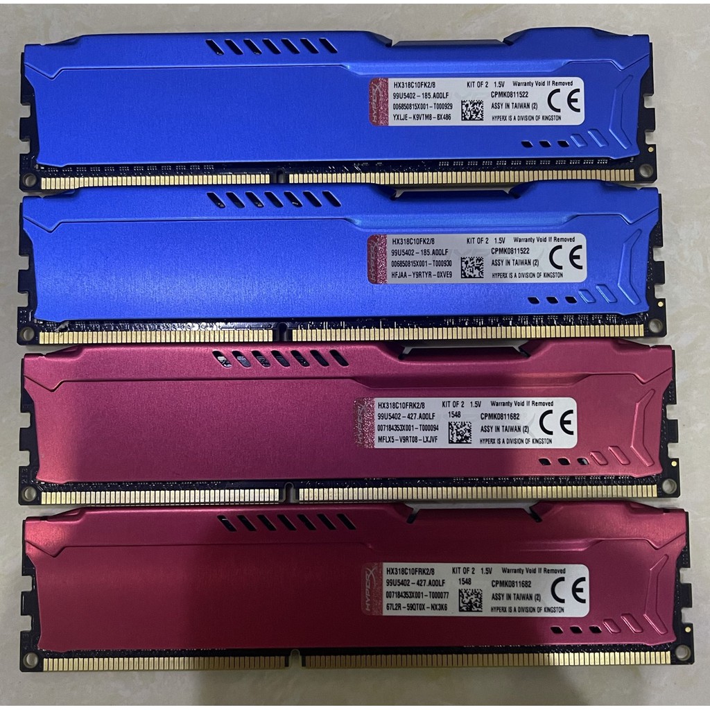 二手良品 DDR3 金士頓 kingston HX318C10FBK2/8 記憶體 1866 4g x 2 超頻版