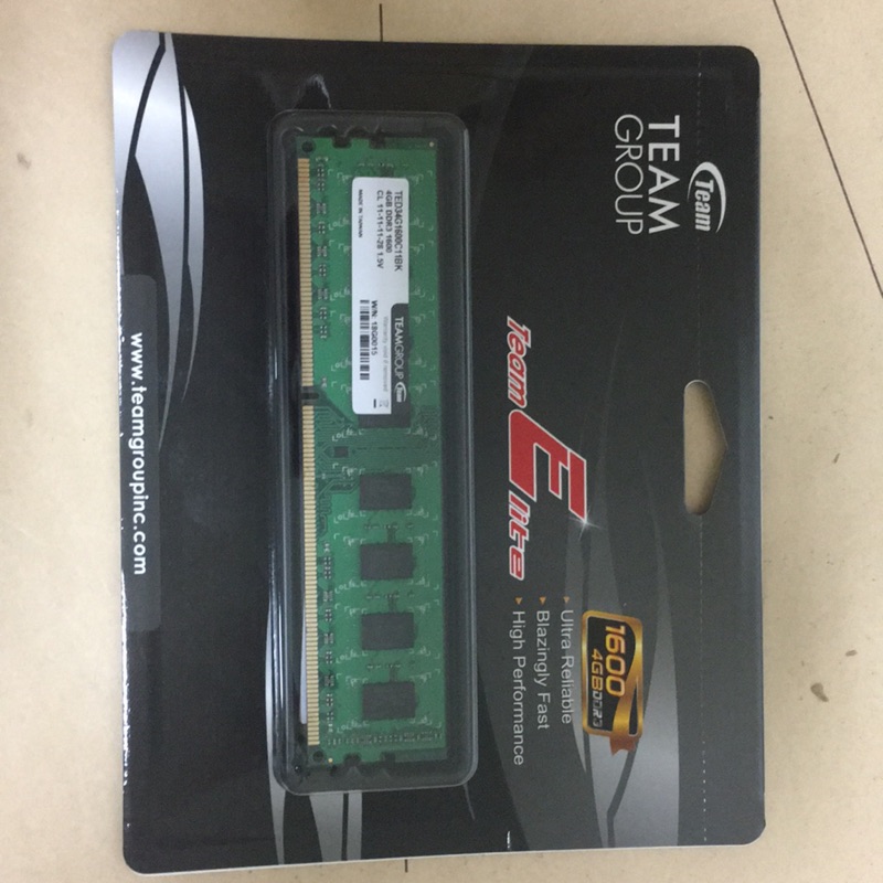 全新未拆 十銓 DDR3 1600 4G 記憶體