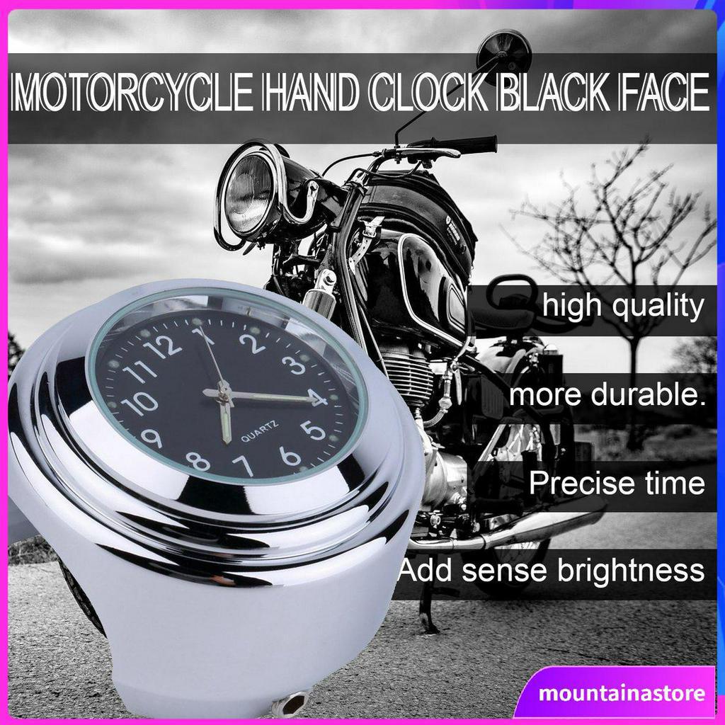 防水摩托車摩托車車把座圓形錶盤時鐘配件