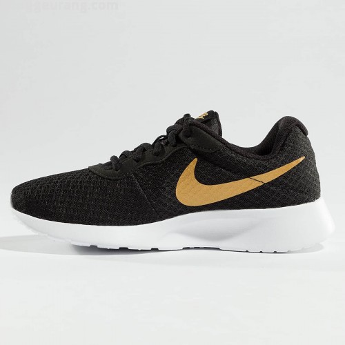 Nike Tanjun 慢跑鞋812655004 黑底金勾輕量舒適透氣復古女鞋基本款 蝦皮購物