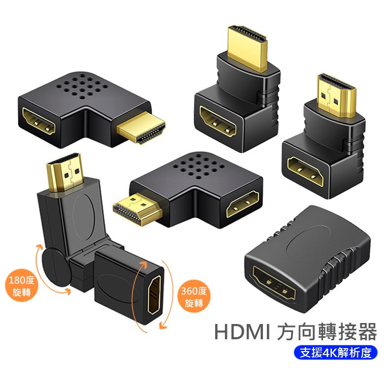 HDMI 方向 轉接器 公 母 轉接頭 旋轉 90度 180度 360度 公母 延長 公轉母 轉接 對接 轉彎 彎頭