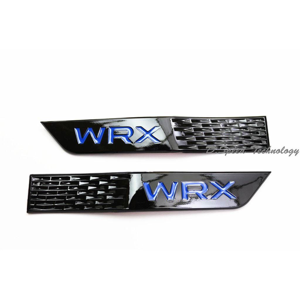 斯巴魯 Subaru STI WRX 亮黑底+WRX藍字 葉子板貼飾片