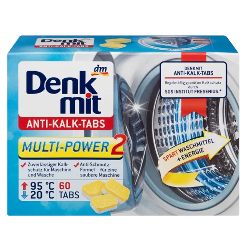DM 德國denkmit 洗衣機強力清潔錠 60錠 洗衣槽清潔錠 洗衣機去污錠 綠寶貝