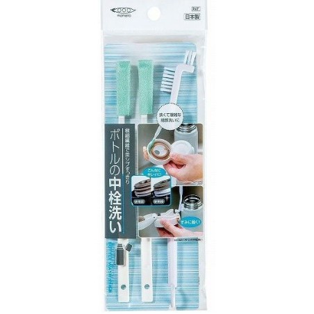 【好厝邊】日本 MAMEITA  KB-824 保溫瓶刷具 刷具 保溫瓶清潔 保溫杯清洗中栓刷 清潔刷具組 82462