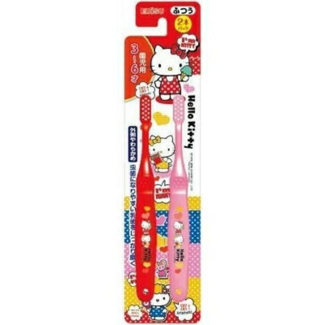 現貨 EBiSU日本製3-6歲園兒用kitty牙刷