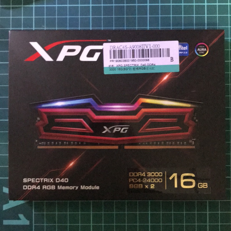 （免運） 威剛XPG spectrix D40 DDR4 3000 16G (8G*2)。桌機RAM