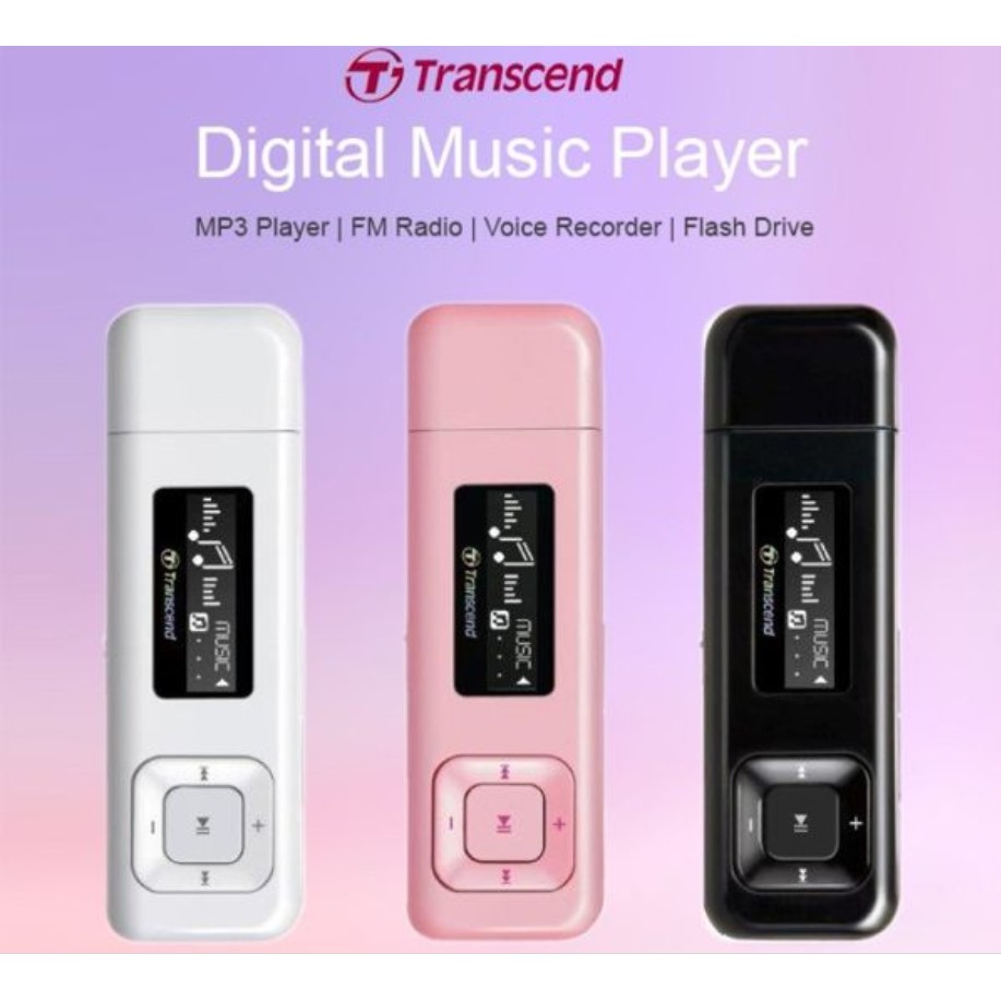 Transcend創見&gt;MP330&gt;MP3&gt;8GB/8G&gt;隨身聽-粉X1【含耳掛式耳機】