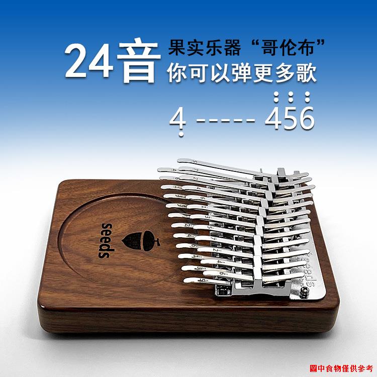 暢銷✜seeds果實24音雙層拇指琴哥倫布板式卡林巴琴kalimba手指琴樂器