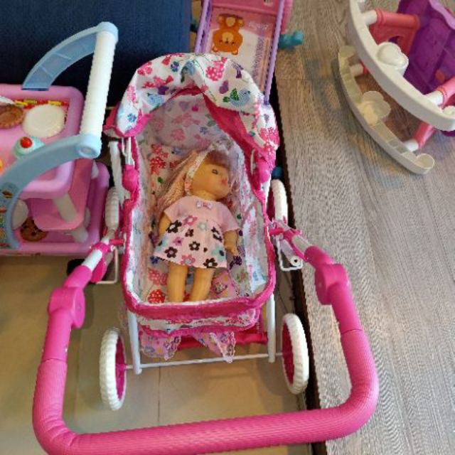 洋娃娃推車含娃娃套組配件玩具二手