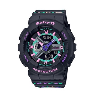 CASIO卡西歐BABY-G BA-110TH-1A 幾何圖案為設計靈感，繽紛的色彩變化讓手腕時尚充滿活力43.4mm