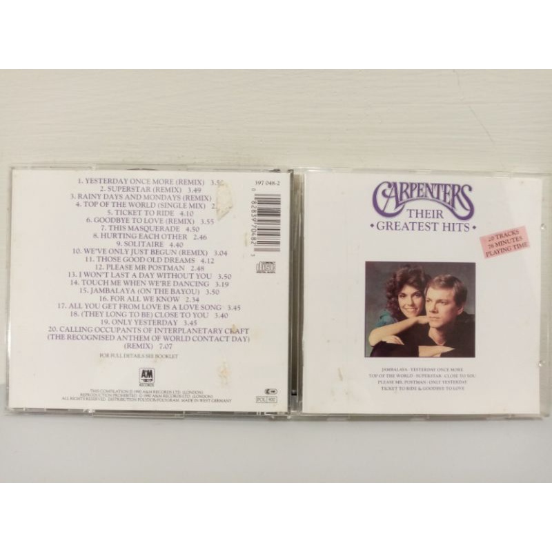 二手CD Carpenters - Their Greatest Hits A302